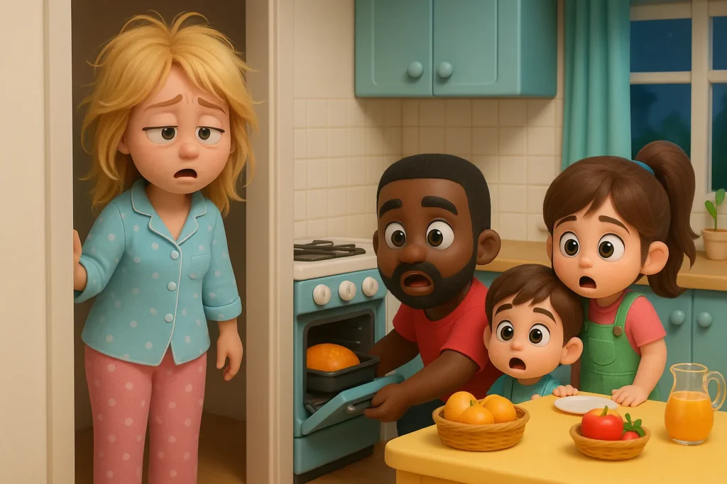 a-surpresa-quase-secreta-historia-infantil-sobre-amor-e-cuidado-com-a-mamae-4 Mãe entra na cozinha surpresa e encontra a mesa decorada – história infantil de Dia das Mães