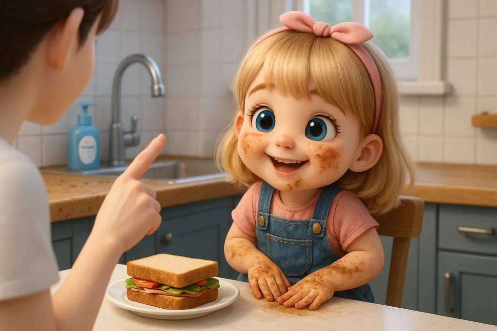 lave-bem-as-maos-historia-infantil-sobre-a-importancia-de-lavar-as-maos-1 Lina querendo comer sem lavar as mãos – higiene infantil